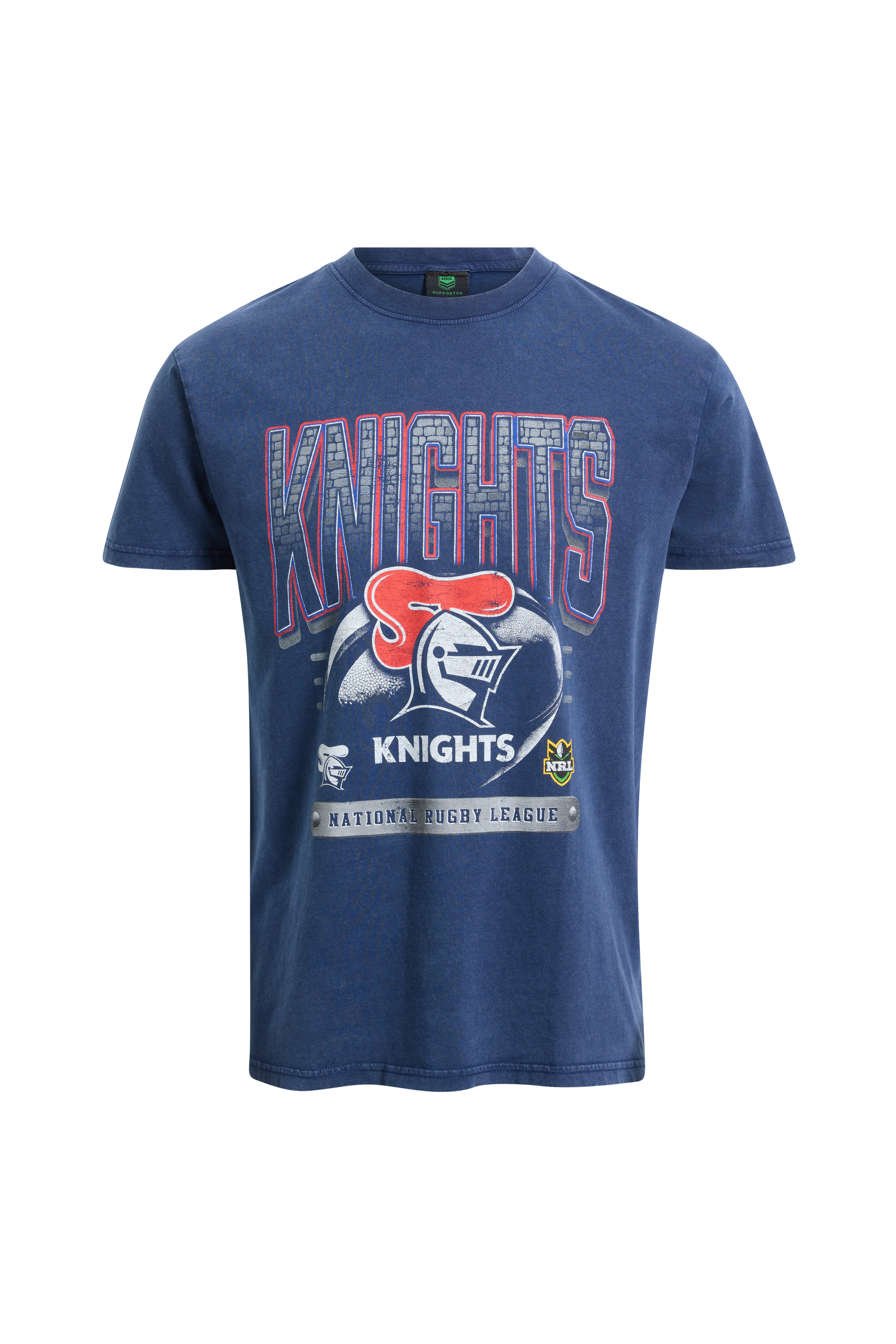 Adult Mens Washed Vintage T-Shirt – Newcastle Knights Club Shop