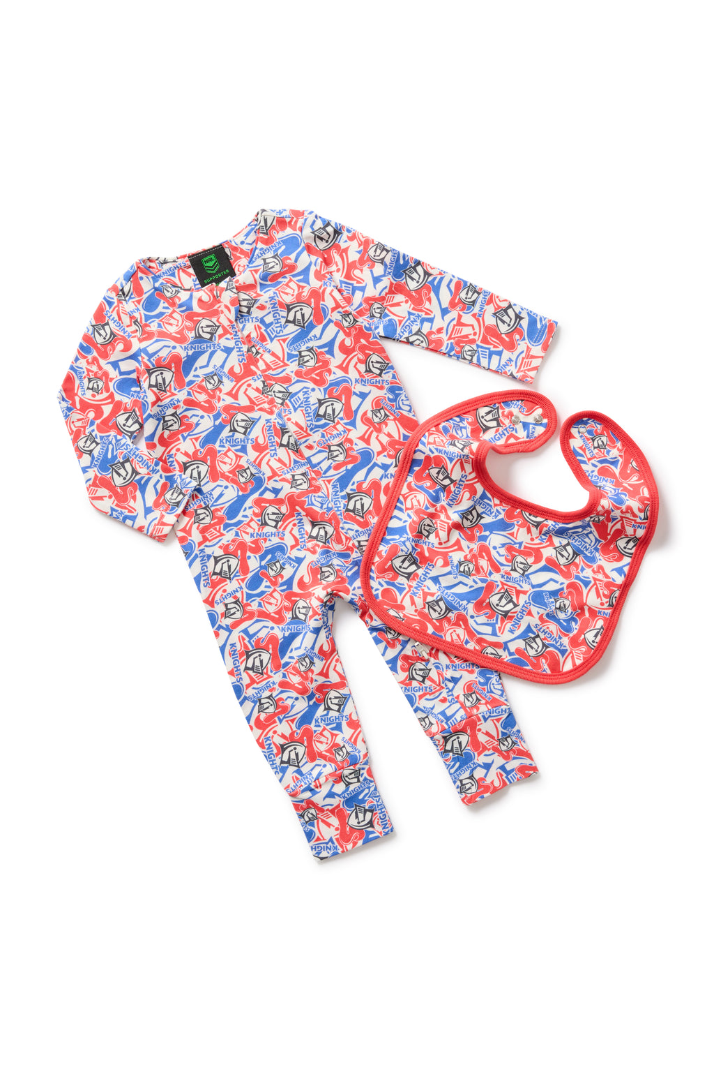 Infant Long Sleeve Romper & Bib Pack