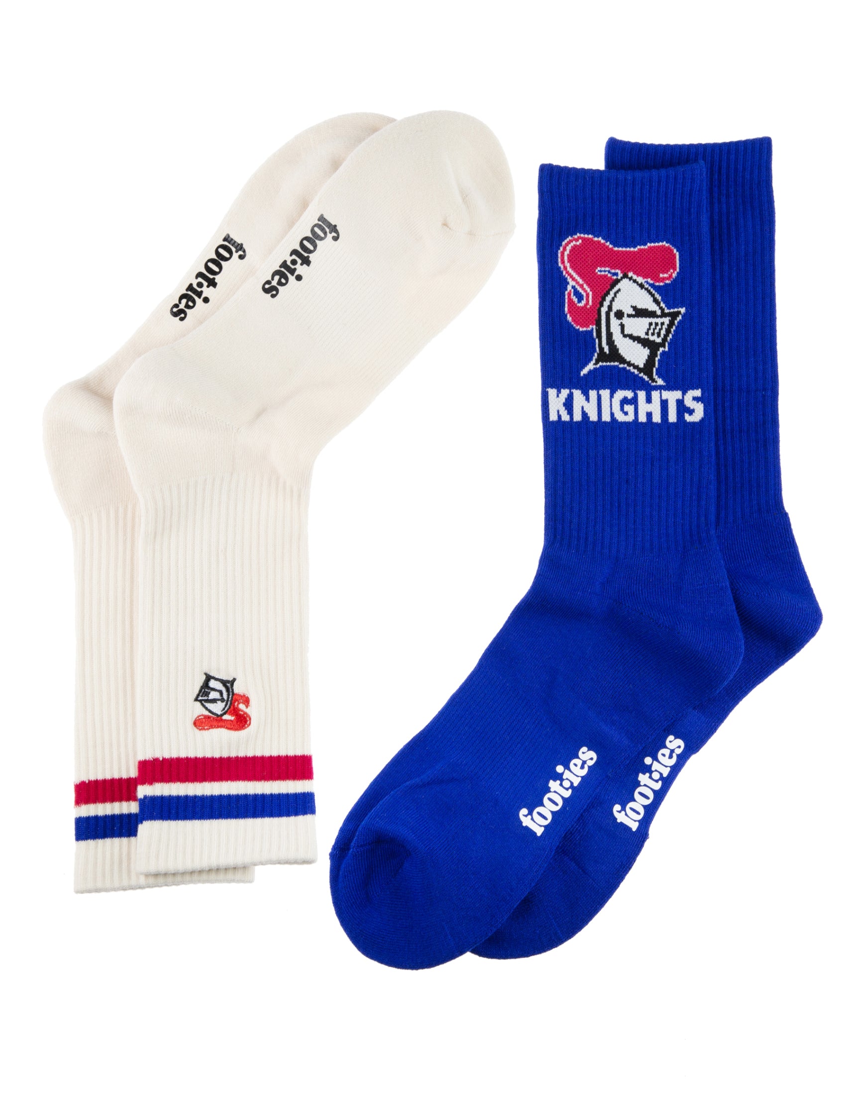 KNIGHTS ICONS SNEAKER SOCK CREAM/BLUE  2 PACK
